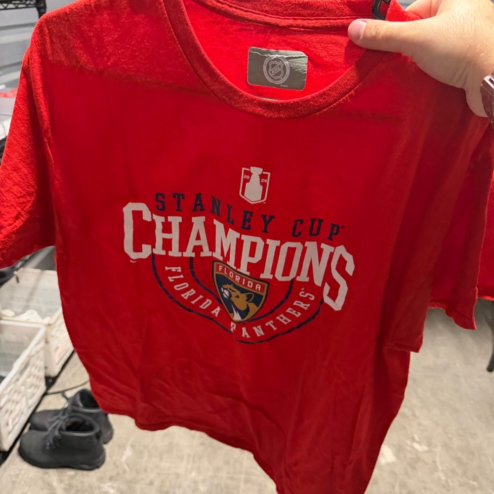 NHL Florida Panthers Red Stanley Cup Champions Tee